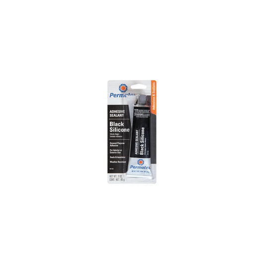 Permatex 81158 Black Silicone Adhesive Sealant, 3 oz.