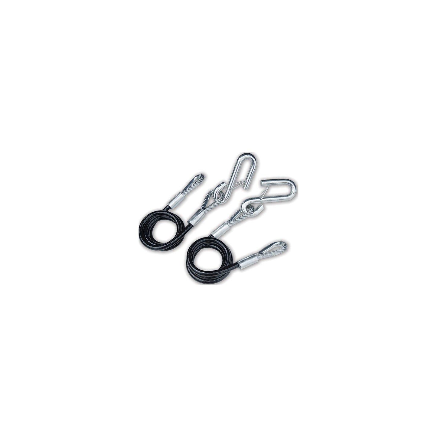 Tie Down Engineering 59541 36" Black Vinyl Jacketed Hitch Cables With "S" Hooks - Sold as Pair