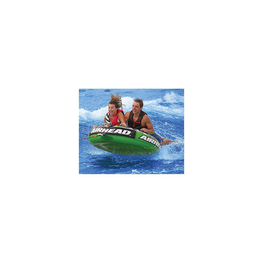 Kwik-Tek Airhead AHSSL22 Inflatable 2 Person Rider Green Slice?« Deck Tube