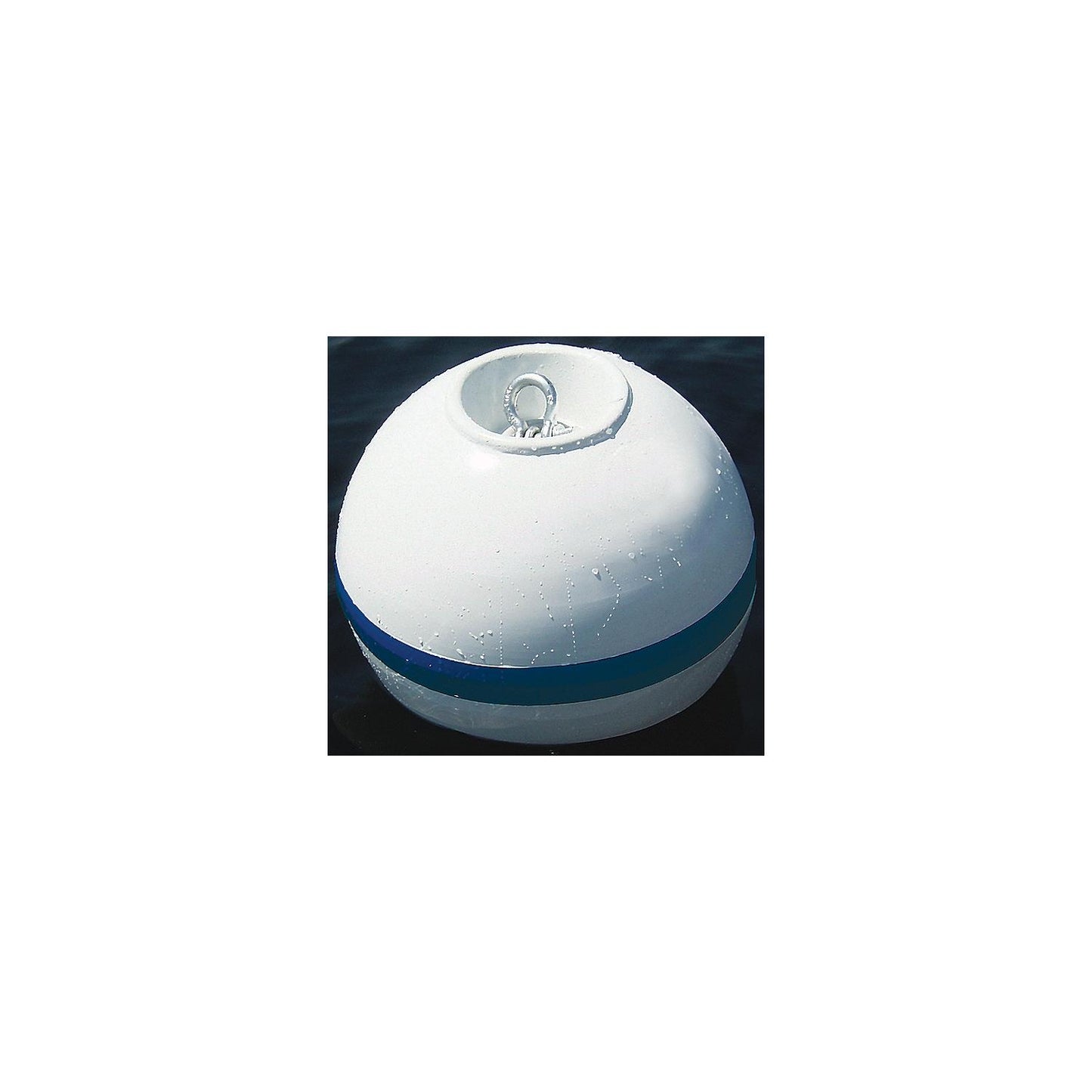 Taylor Sur-Moor Shackle Buoy - White With Blue Reflective Striping