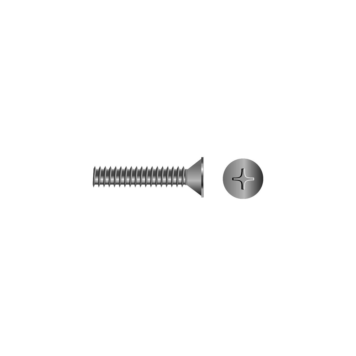 Seachoice Stainless Steel Phillips Machine Screw - Flat Head, 8-32 x 3/4"