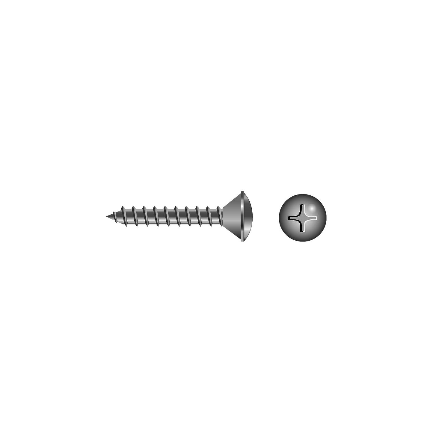 Seachoice 59599 Stainless Steel Phillips Machine Screw - Oval Head