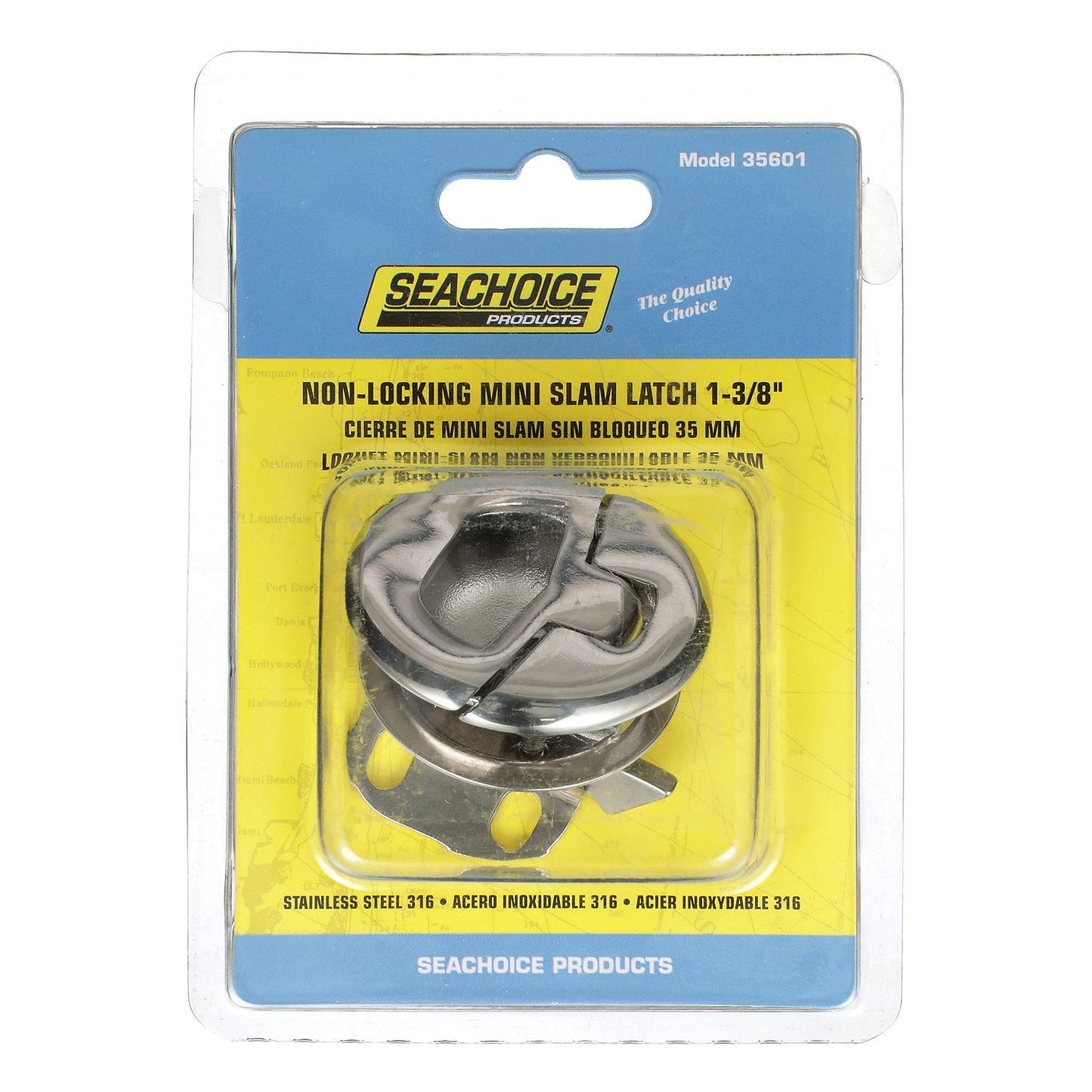 Seachoice Non-Locking Grand Slam Latch, Mini Round, 1-3/8"