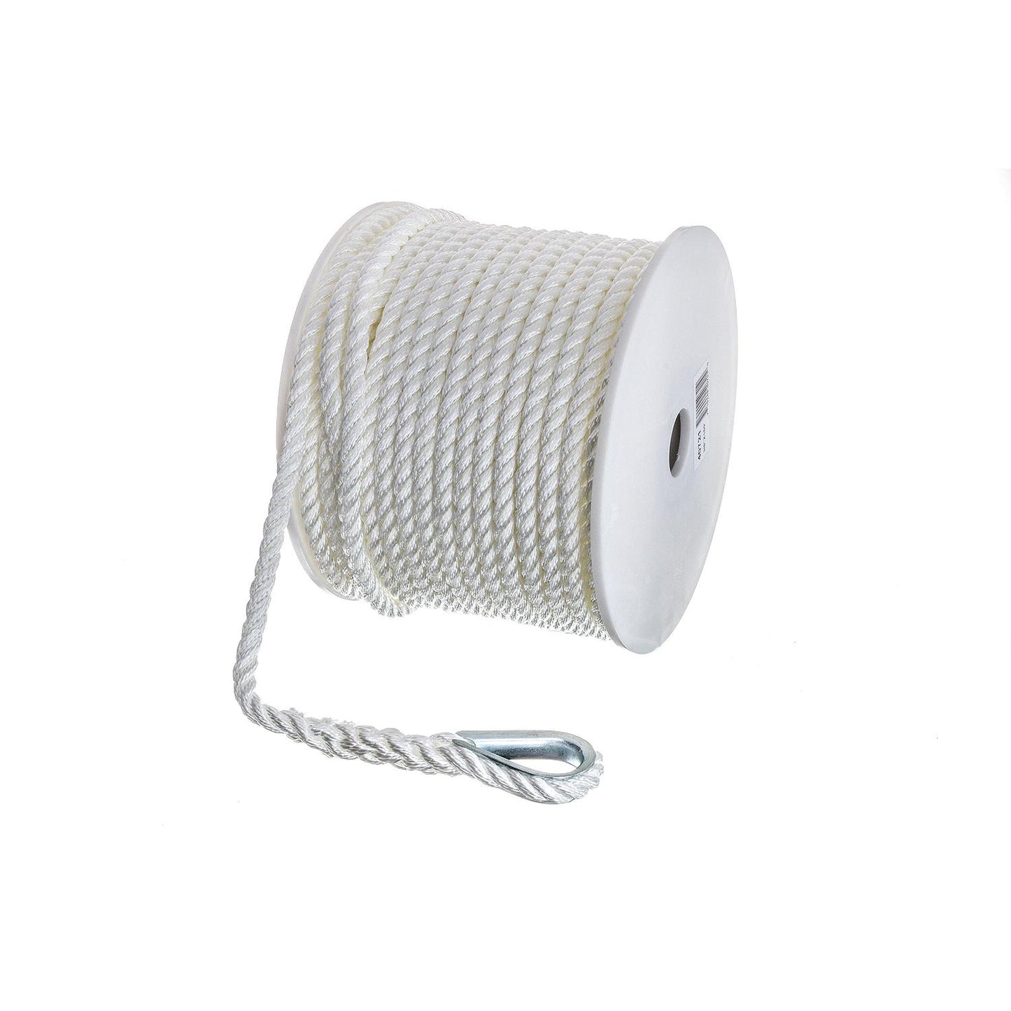 Seachoice 40721 3-Strand Twisted Nylon Anchor Line - White, 3/8" x 150