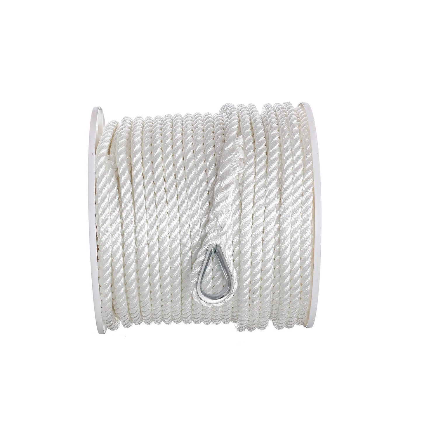 Seachoice 40781 3-Strand Twisted Nylon Anchor Line - White, 1/2" x 250'