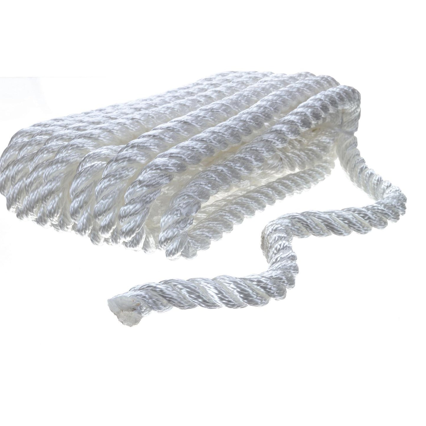 Seachoice 3-Strand Twisted Nylon Dock LineWhite