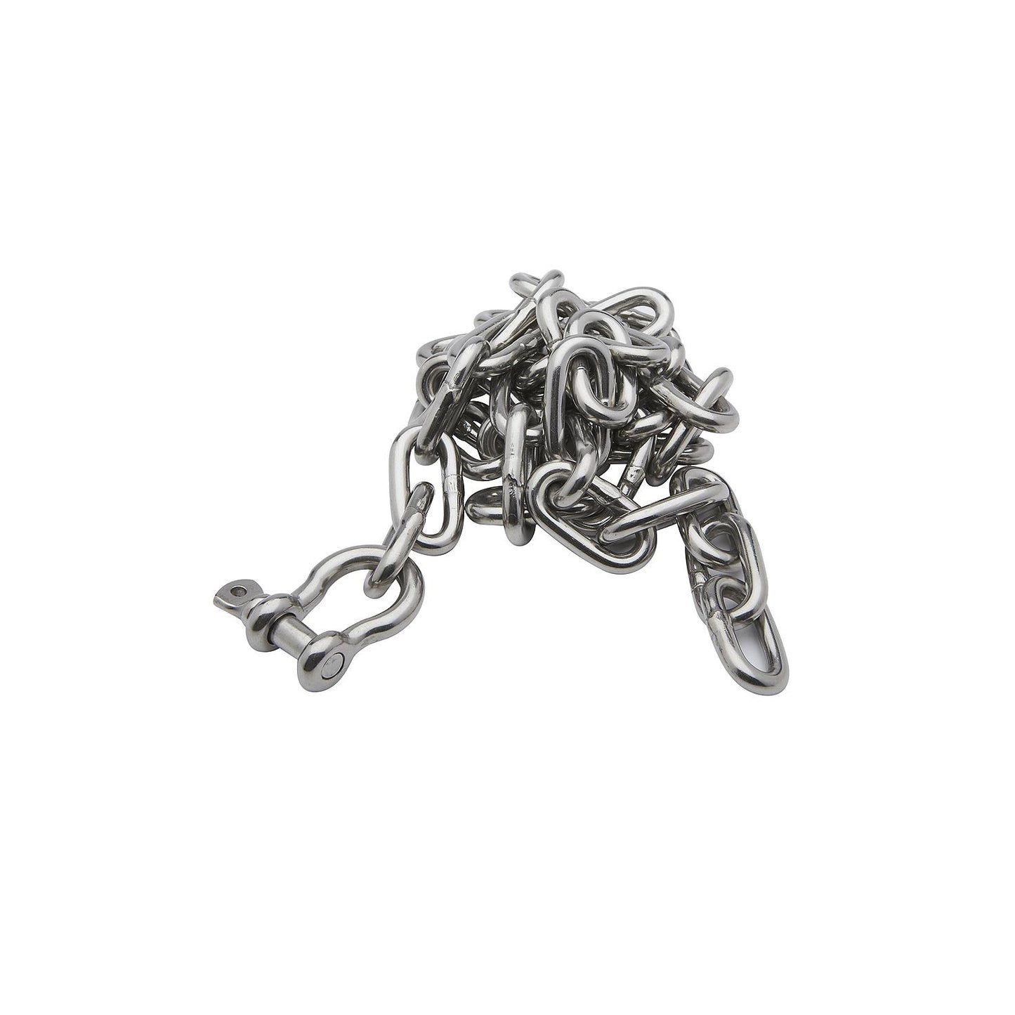 Seachoice 44123 Stainless Steel Anchor Lead Chain, 1/4" x 4', 5/16" Shackle