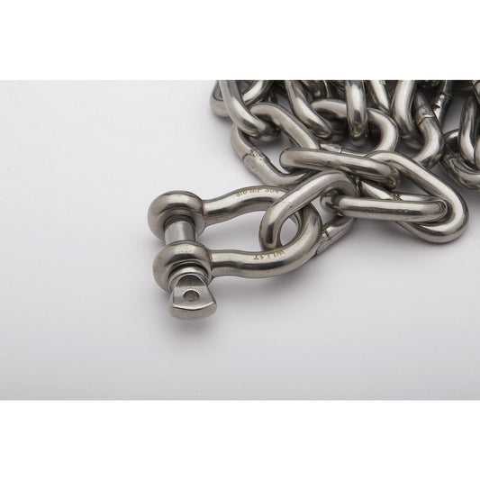 Seachoice 44143 Stainless Steel Anchor Lead Chain, 5/16" x 5', 3/8" Shackle