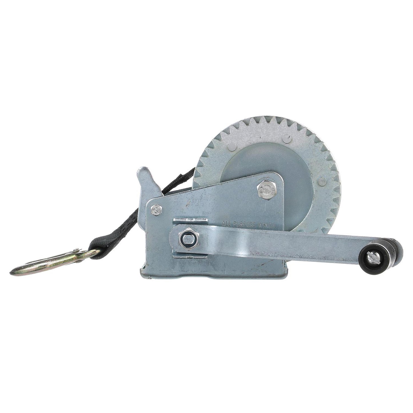 Seachoice 52161 1,000 Lb. Manual Trailer Winch, 1-Speed, 25-Ft. Strap w/Snap Hook