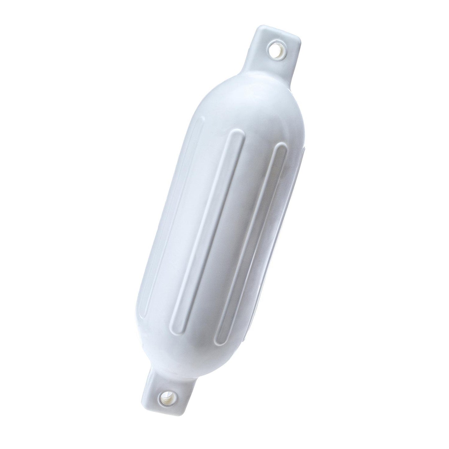 Seachoice 79021 Twin Eye Ribbed Fender, White, 6.5 x 23"