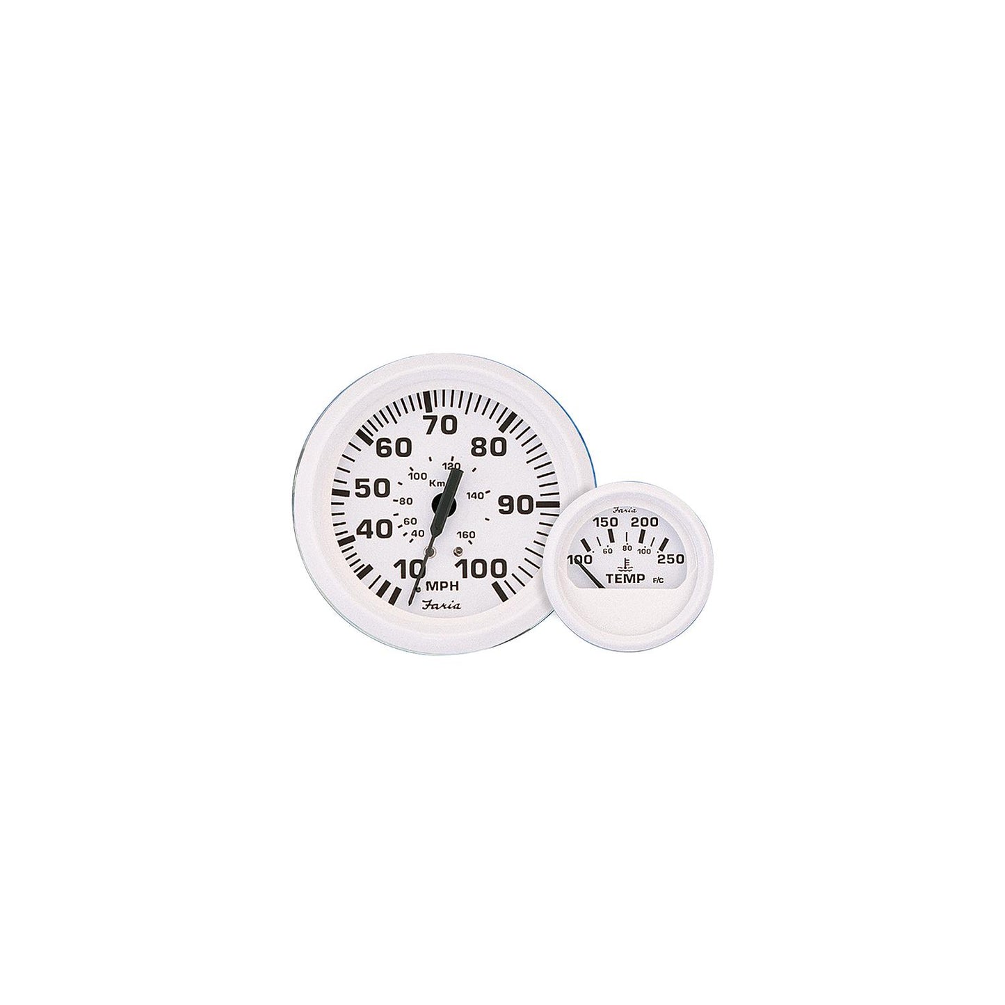 Faria Dress White 4" Gauge -7000 RPM Tachometer (All Outboard)