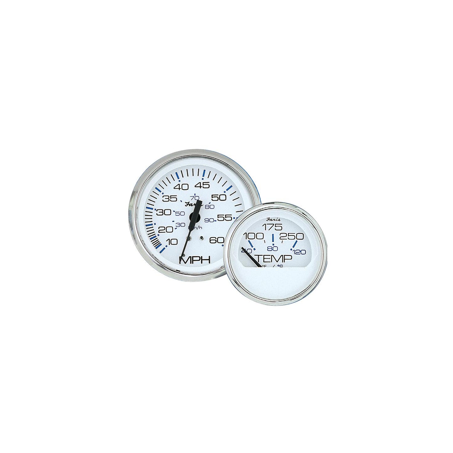 Faria Chesapeake SS White 2" Gauge - Voltmeter Gauge (10-16 VDC)